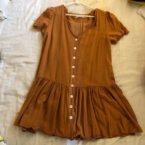 Urban Outfitters orange peplum dress